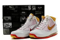 nike basketall chaussures lebron vii-25 jiu hong blanc chaussures kobe pas cher